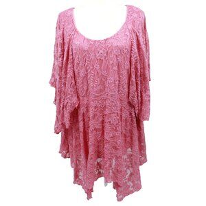 The Pyramid Collection Pink Lace Blouse